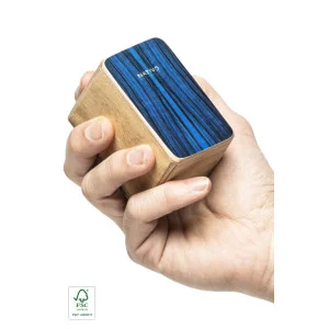 Mini cajón shaker panel frontal azul - Compacto y certificado FSC | Green Musicians