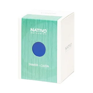 Mini cajon shaker panneau avant bleu - Compact et certifié FSC | Green Musicians