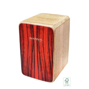Mini cajón shaker, panel frontal rojo