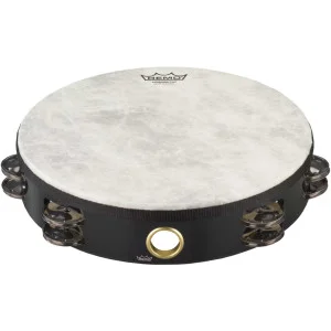 Tambourin 10" avec 2 rangées de 8 cymbalettes avec peau non-accordable - Green Musicians