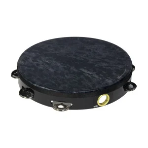 Tamburin Wild 10" – 1 Reihe mit 8 Zimbeln, Skyndeep-Fell, schwarze Oberfläche
