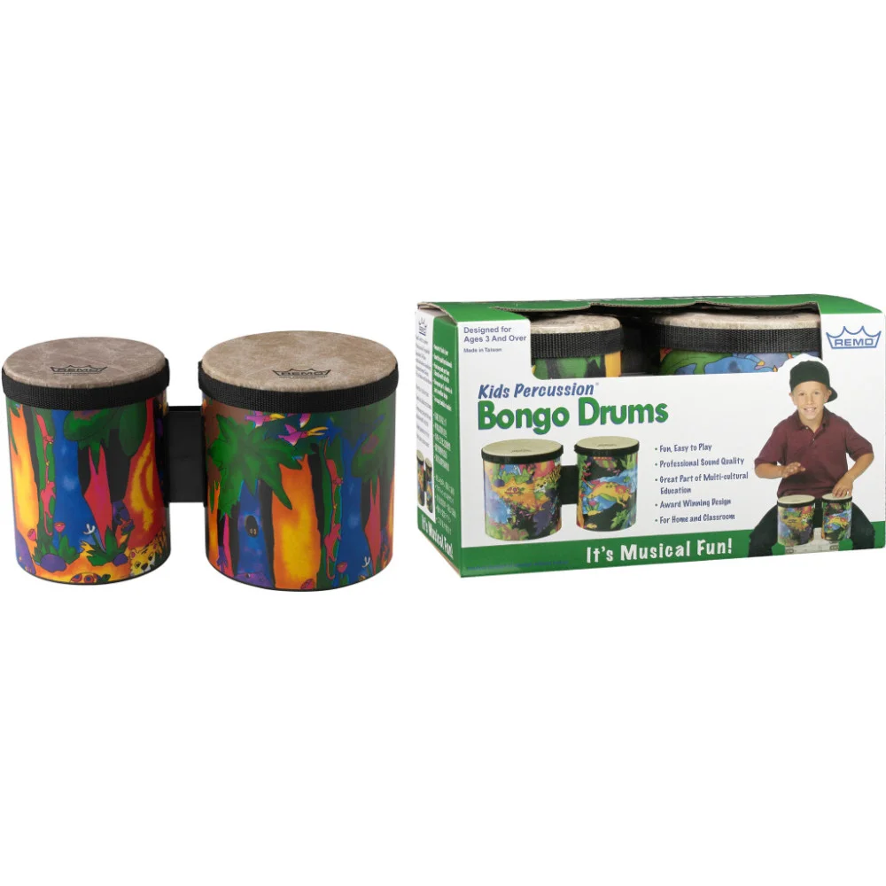 Bongo-Set 5"/6" für Kinder - Kinderbongos Rain Forest - Green Musicians