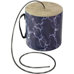 Tambor de Resorte "Tubo del Trueno" 6" x 6" - Instrumento de Percusión con Acabado Tormentoso