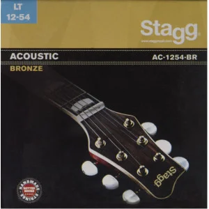 Juego de cuerdas de bronce para guitarra acústica | Calibre Light 12-54 | Green Musicians