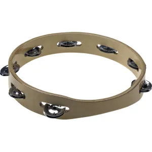 Tambourin en bois sans peau 10" - 1 rangée de cymbalettes | Green Musicians