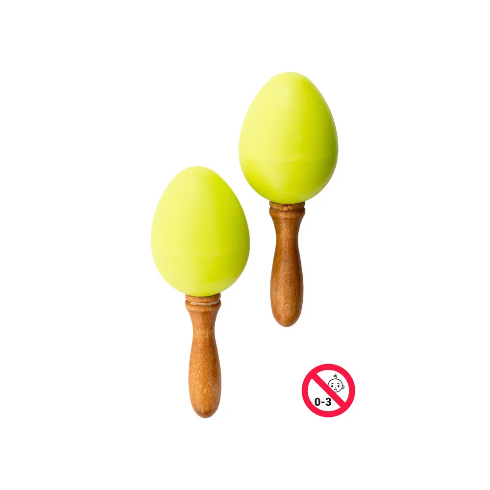 Par de maracas huevo de plástico – Maracas ligeras y seguras para niños | Green Musicians