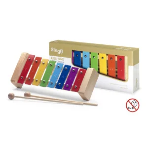 Metalófono con 8 láminas de diferentes colores | Instrumento de percusión para niños desde 3 años