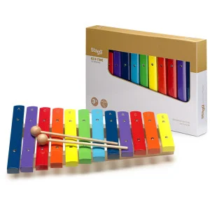 Xilófono 12 láminas de colores con baquetas de madera | Juego musical educativo