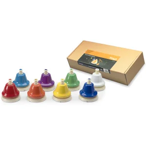 Set mit 8 Tisch-Tick-Bells, 1 Oktave - Bunte Musikglocken