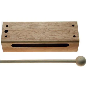 Pequeño bloque de madera con mazo | Soporte de bricolaje en ailanto - Green Musicians