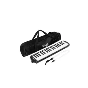 Melódica negra de plástico 37 teclas funda negra | Green Musicians