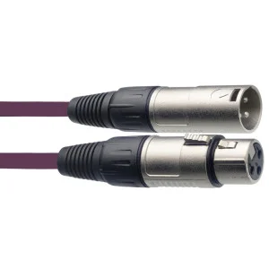 Câble microphone XLR/XLR (m/f) 3 m violet - Green Musicians
