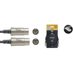 Serie N, cable MIDI DIN/DIN (m/m) 1 m | Cable profesional REAN bañado en oro