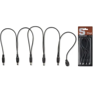 Cable de alimentación 5 pedales DC/DC (m/h, 5/1) negro | Green Musicians