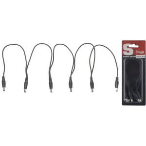 Cable de alimentación para 5 pedales de efectos DC/DC (m/m) negro - Green Musicians