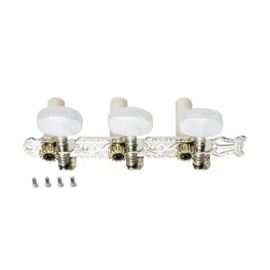 Clavijeros Abiertos 3 x 3 Tipo Clásico para Guitarra Acústica - Cromados