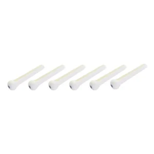 Clavijas para puente de guitarra acústica en plástico blanco envejecido | Green Musicians