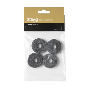Lote de 4 arandelas de fieltro para platillo (10 mm) - Green Musicians