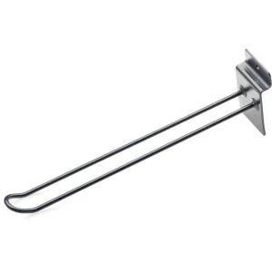 Gancho doble tipo Euro para sistema slat wall (1 pieza) - Accesorio de almacenamiento mural