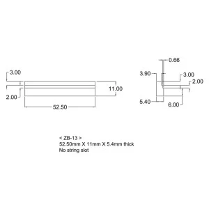 Sillet non entaillé de remplacement pour guitare classique