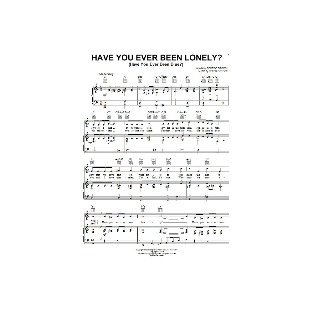 Have You Ever Been Lonely? (Have You Ever Been Blue?)