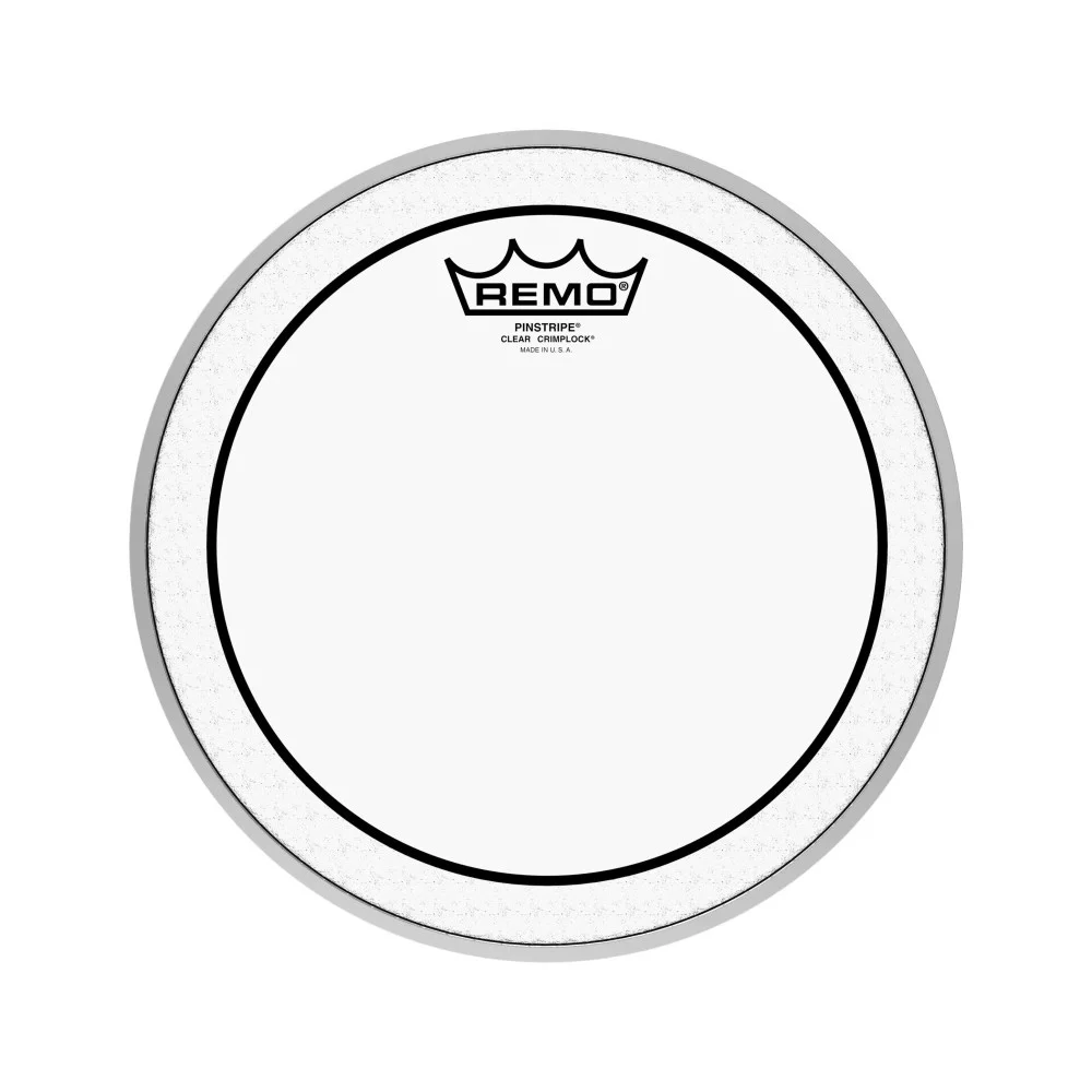 Peau Pinstripe transparente 10" pour Tom de Parade | Peau de batterie durable et performante