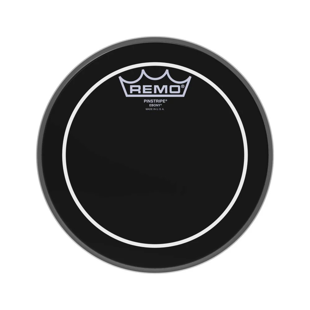 Parche Ebony Pinstripe 8" para Tom | Parche de batería Remo de dos capas 7 mils