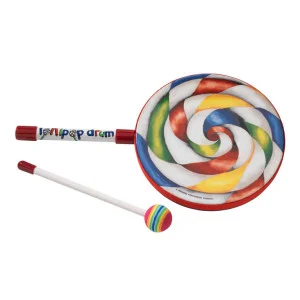 Tambor Lollipop 1"x8" con baqueta (cabeza de tela), para niños