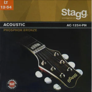 Jeu de cordes phosphor-bronze pour guitare acoustique - Tirage Light 12-54 | Green Musicians
