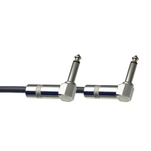Cable de patch mono, jack/jack (m/m, acodado), 10 cm, metal | Green Musicians