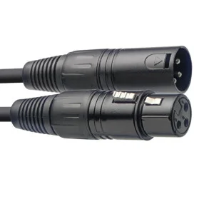 Câble DMX, XLR/XLR (m/f), 3 m