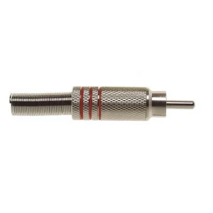Conector RCA macho niquelado con anillo rojo - Conexión audio/vídeo | Green Musicians