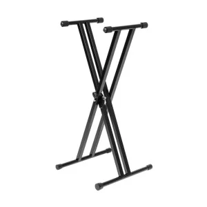 Soporte en X doble para teclado, plegable