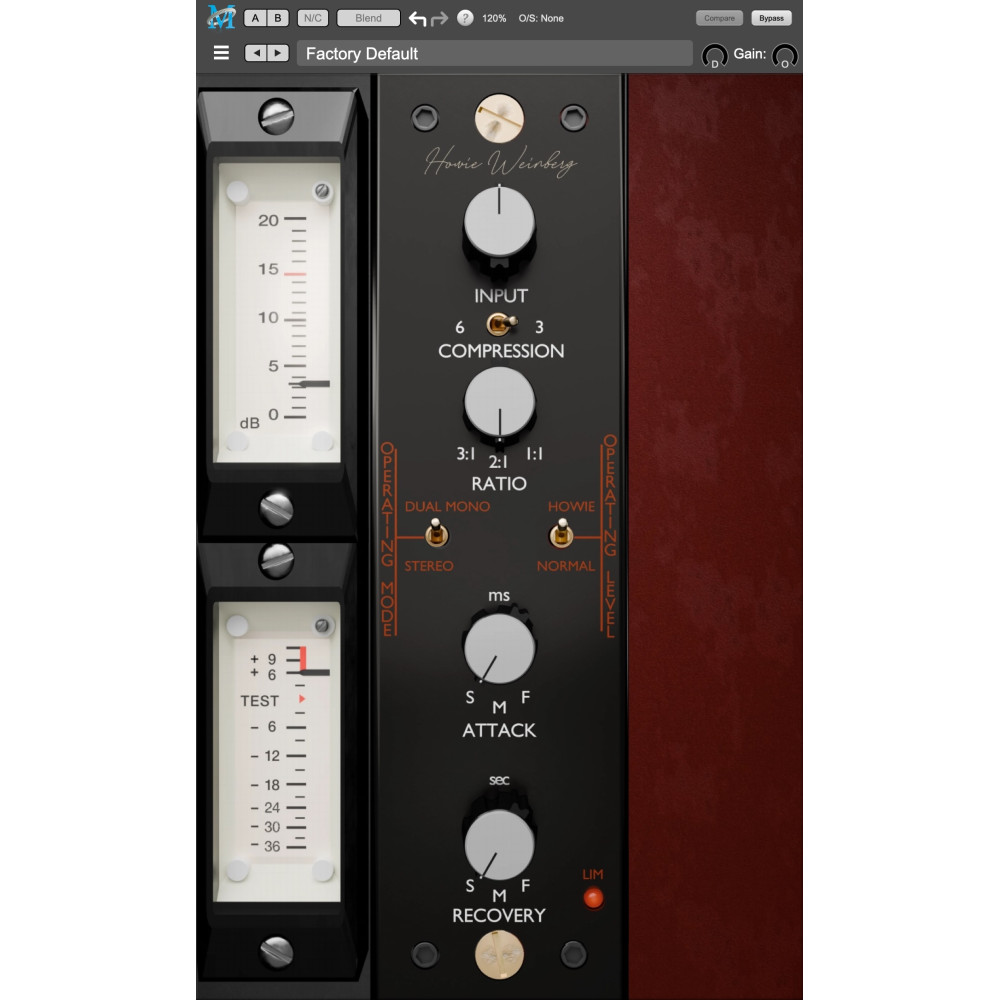 MB Howies179 | Plugin compresseur/limiteur NTP 179-120 par Metric Halo