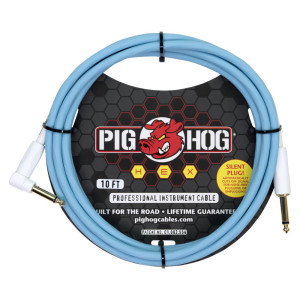 Pig Hog Hex Series Silent Cable 3m/10ft Daphne Blue, Winkelstecker