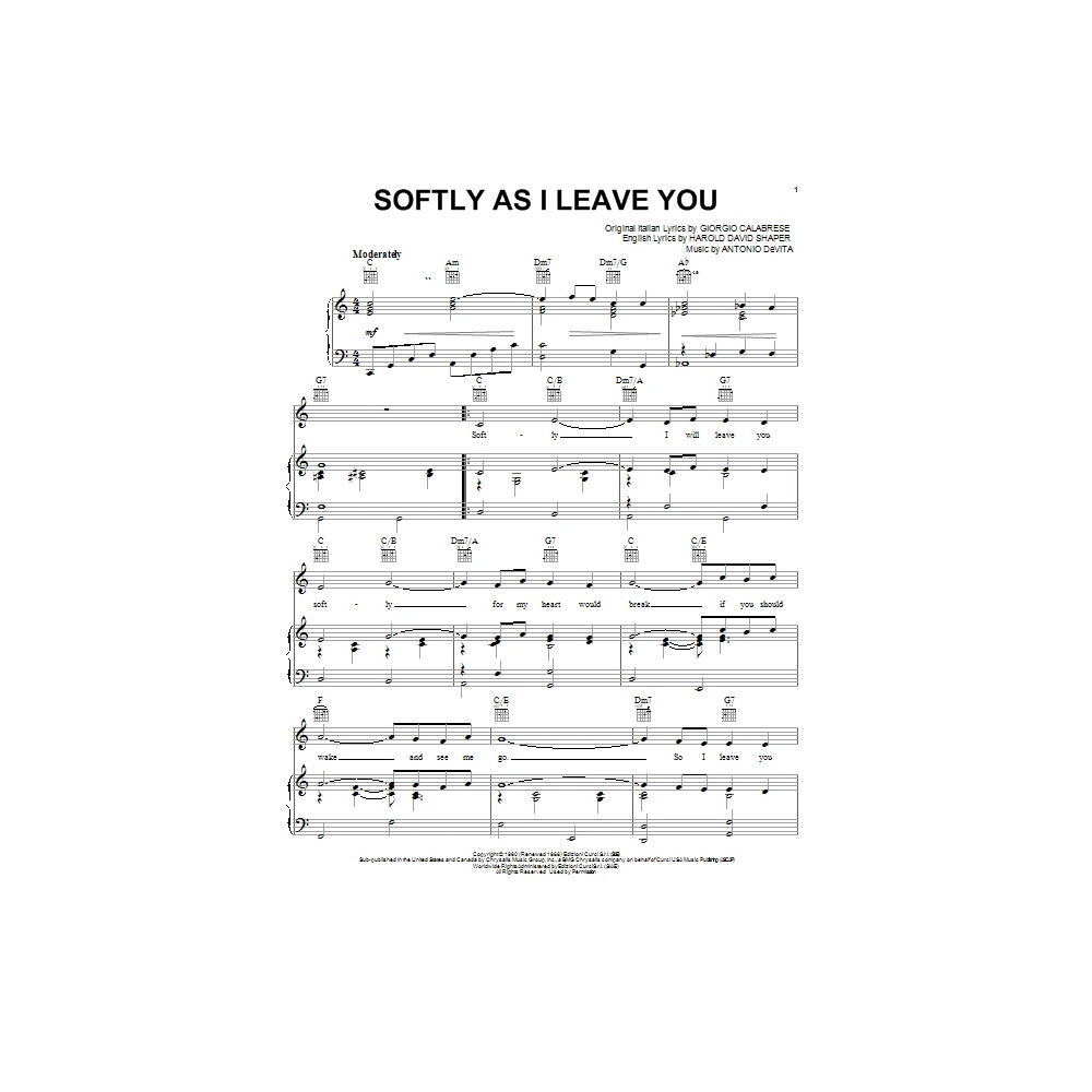 Softly As I Leave You