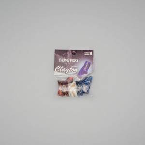 Clayton Celluloid Thumb Pick Red, White And Blue Pearl 6 pcs