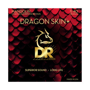 DR, DRAGON SKIN+ Cuerdas de Mandolina de Bronce Fosforado: Medio 11-40