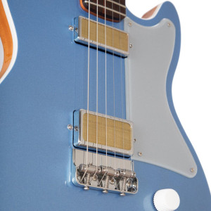 Harmony, Standard Jupiter Thinline Electric Guitar w/Case, Sky Blue