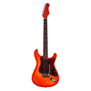 Magneto Guitars, Sonnet Modern, Llameado Ámbar Burst