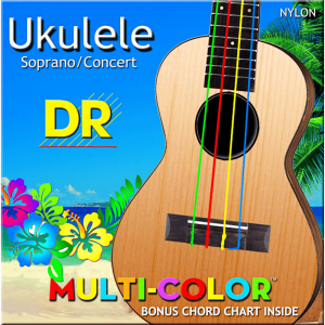 DR, CUERDAS DE NAILON MULTICOLOR* para ukelele soprano/concierto