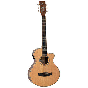 TANGLEWOOD Reunion Pro travel guitar TRU2 CE BW + funda