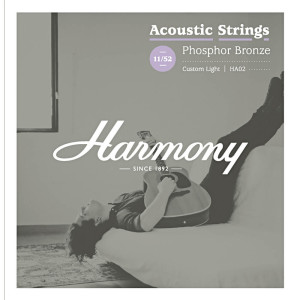 Harmony, HA02 Cuerdas de guitarra acústica de bronce fosforoso, Custom Light, 11/52