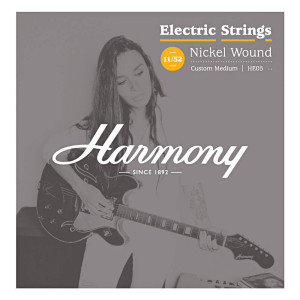 Harmony, HE05 Cuerdas de Guitarra Eléctrica de Níquel, Custom Medium, 11/52