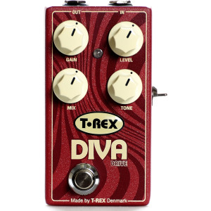 T-REX Diva Drive – Pedal Overdrive para Guitarra con Blend y Selector de Graves