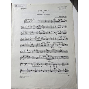 Bartok- Sonatine Pour Clarinette Et Piano (Balassa)
