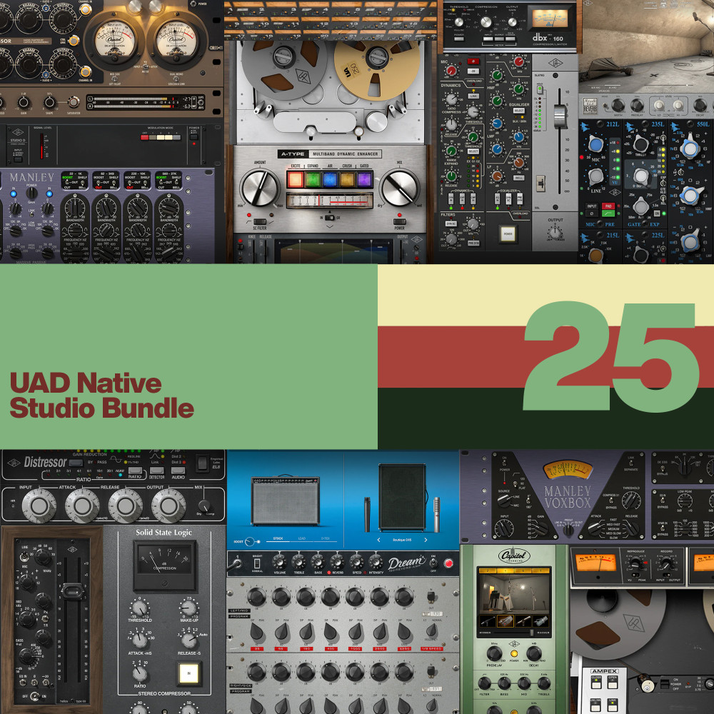 UAD Native Studio Bundle: 25 Emulaciones Legendarias de Plugins de Audio
