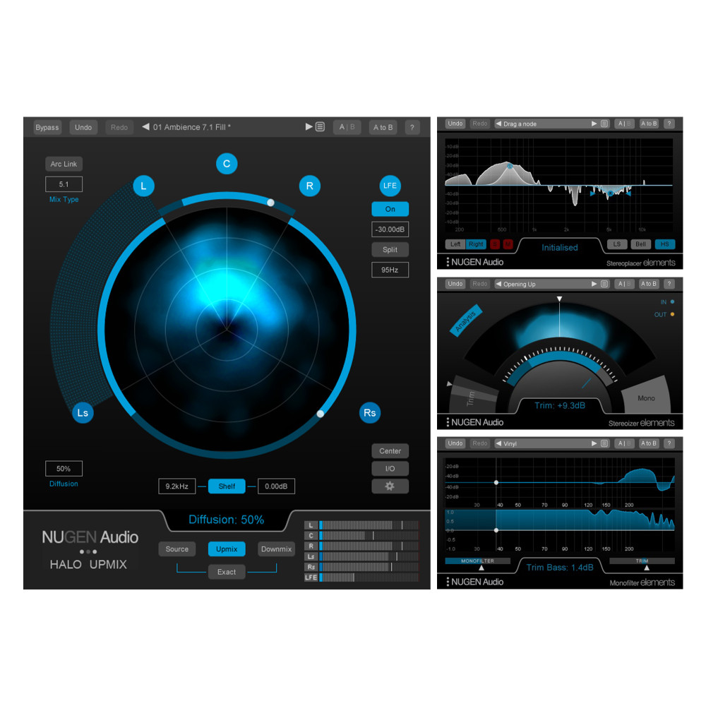 NUGEN Halo Upmix + Focus Elements | Upmix- & Stereo-Enhancement-Plugin-Bundle