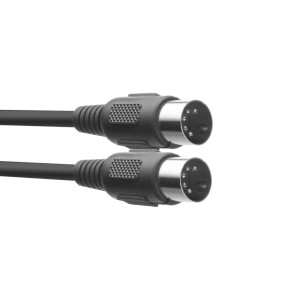 Câble MIDI DIN/DIN (m/m), 1 m, connecteurs plastique | Green Musicians