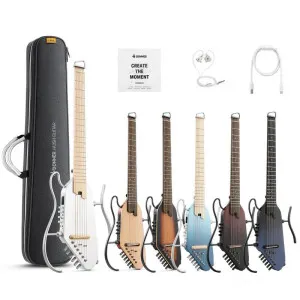 Donner HUSHI Pro Travel Guitar White